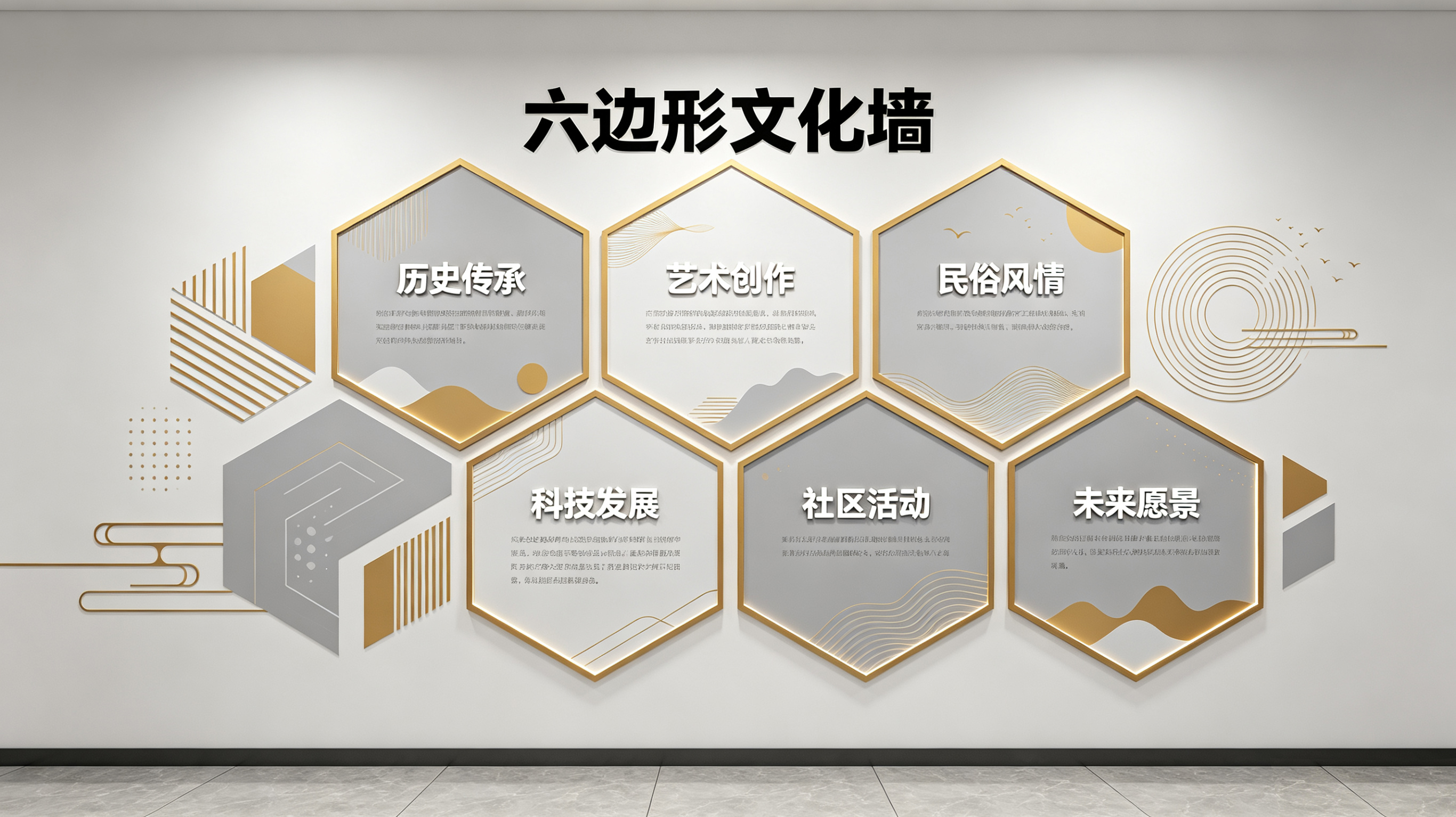 田东企业文化墙 | 六边形信息美学